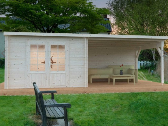 The Ella Log Cabin is ideal as a Garden Room for entertainment