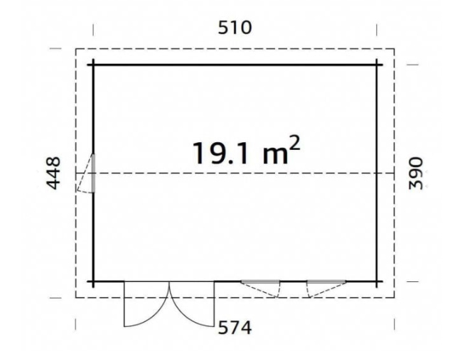 Dimensions of the Iris Log Cabin